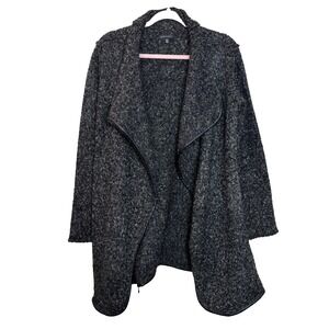 ParkHurst Wool Blend Draped Cardigan Sweater Gray‎ Back Zippers Women's Small